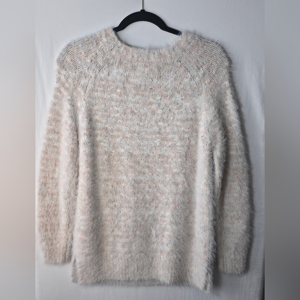 Lou & Grey Soft Speckled Eyelash Knit Sweater - Cozycore Neutral Cream Small - Picture 4 of 9
